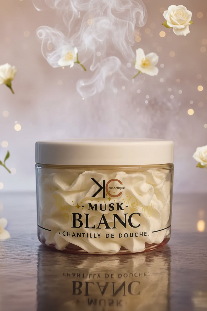 Chantilly De Douche Musk Blanc - 100 g - Fabrication artisanale française